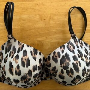 Victoria's Secret Leopard Print Bra Brown & White